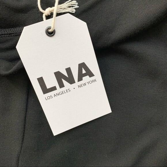 Revolve LNA Harley Skirt Pencil Mini Slit Black High Waist Bodycon Jersey XS - Picture 12 of 16